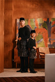 Baju Melayu Kids Teluk Belanga Deluxe Smart Fit - Black