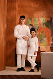 Baju Melayu Kids Teluk Belanga Deluxe Smart Fit - Off White