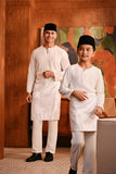 Baju Melayu Teluk Belanga Deluxe Smart Fit - Off White