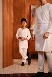 Baju Melayu Kids Teluk Belanga Deluxe Smart Fit - Off White