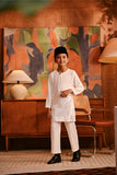 Baju Melayu Kids Teluk Belanga Deluxe Smart Fit - Off White