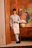 Baju Melayu Teluk Belanga Deluxe Smart Fit - Silver