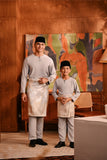 Baju Melayu Kids Teluk Belanga Deluxe Smart Fit - Silver