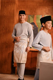 Baju Melayu Teluk Belanga Deluxe Smart Fit - Silver