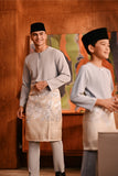 Baju Melayu Teluk Belanga Deluxe Smart Fit - Silver