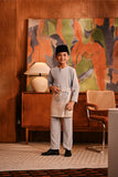 Baju Melayu Kids Teluk Belanga Deluxe Smart Fit - Silver