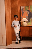 Baju Melayu Kids Teluk Belanga Deluxe Smart Fit - Silver