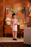 Baju Melayu Kids Teluk Belanga Deluxe Smart Fit - Blush Pink