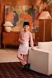 Baju Melayu Kids Teluk Belanga Deluxe Smart Fit - Blush Pink