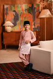 Baju Melayu Kids Teluk Belanga Deluxe Smart Fit - Blush Pink