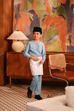 Baju Melayu Kids Teluk Belanga Deluxe Smart Fit - Storm Blue