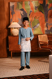 Baju Melayu Kids Teluk Belanga Deluxe Smart Fit - Storm Blue