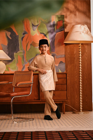 Baju Melayu Kids Majestic Bespoke Fit - Cuban Sand