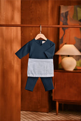 Baju Melayu Babies Teluk Belanga Modern Smart Fit - Morrocan Blue