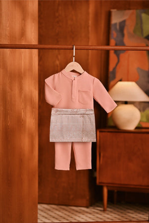 Baju Melayu Babies Majestic Bespoke Fit - Blush Pink