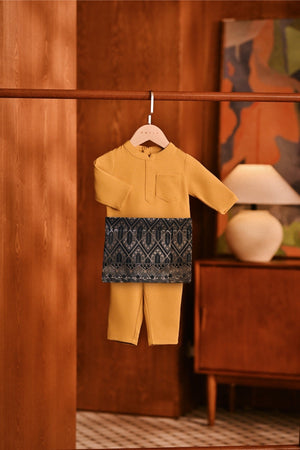 Baju Melayu Babies Majestic Bespoke Fit - Honey Gold