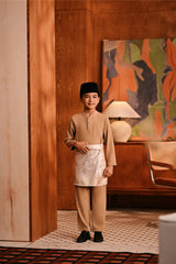 Baju Melayu Kids Majestic Bespoke Fit - Latte