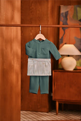 Baju Melayu Babies Majestic Bespoke Fit - Green Jasper