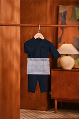 Baju Melayu Babies Majestic Bespoke Fit - Dark Navy