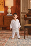 Baju Melayu Babies Teluk Belanga Smart Fit - White