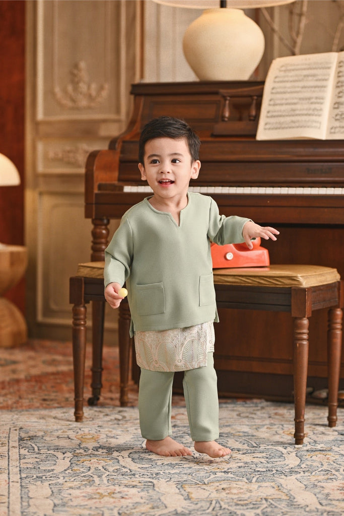 Baju Melayu Babies Teluk Belanga Smart Fit - Baby Mint