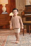 Baju Melayu Babies Teluk Belanga Smart Fit - Mahogany Rose