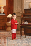Baju Melayu Babies Teluk Belanga Smart Fit - China Red