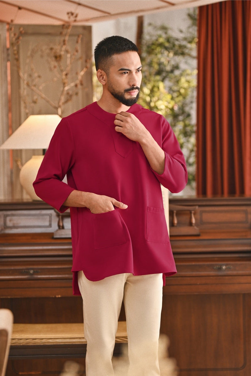 Kurta Marrakesh Pesak Relaxed Fit - Burgundy