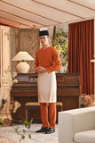 Baju Melayu Teluk Belanga Smart Fit - Burnt Orange Bata