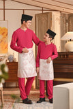 Baju Melayu Teluk Belanga Smart Fit - Hot Pink