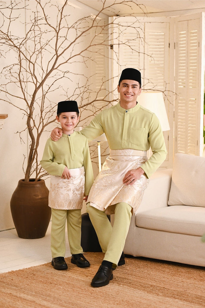 Baju Melayu Luxury Bespoke Fit - Tea Green