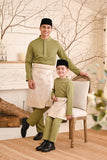 Baju Melayu Kids Luxury Bespoke Fit - Light Olive
