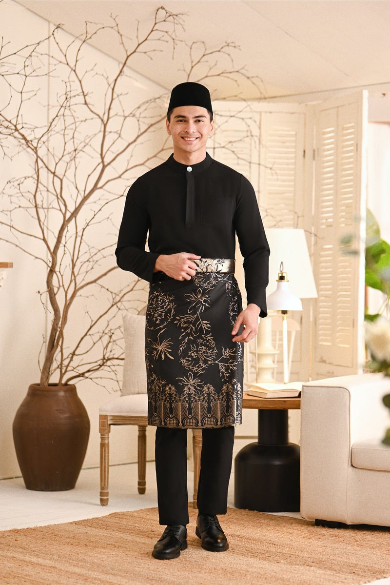 Baju Melayu Light Bespoke Fit - Jet Black