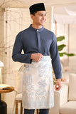 Baju Melayu Light Bespoke Fit - Blue Grey