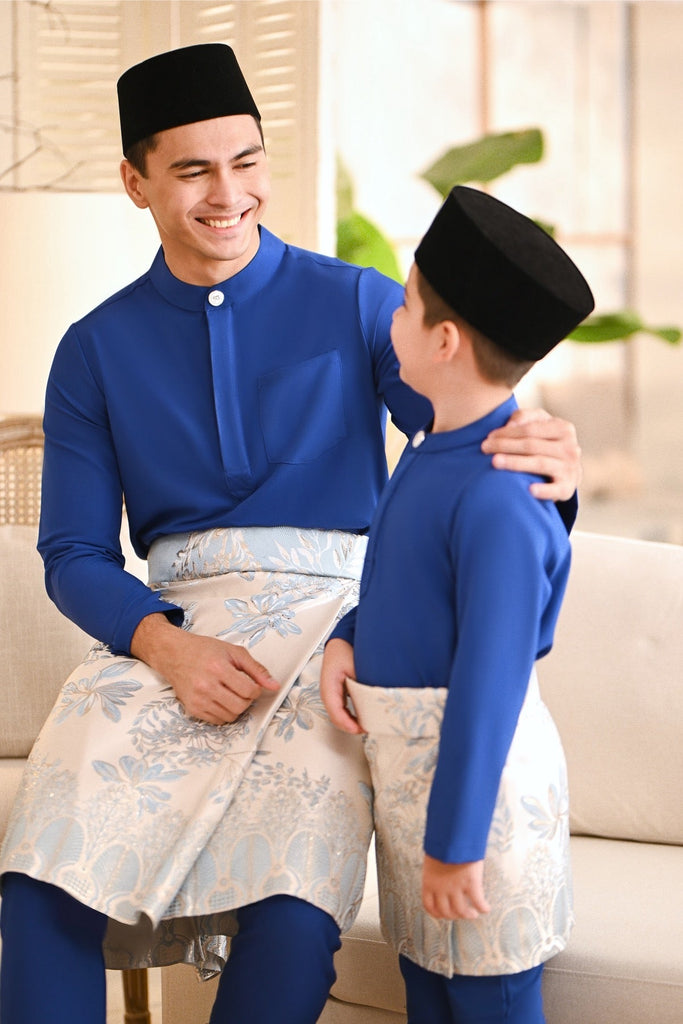 Baju Melayu Kids Light Bespoke Fit - Classic Blue