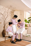 Baju Melayu Kids Luxury Bespoke Fit - Light Lilac