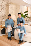 Baju Melayu Kids Teluk Belanga Smart Fit - Artic Blue