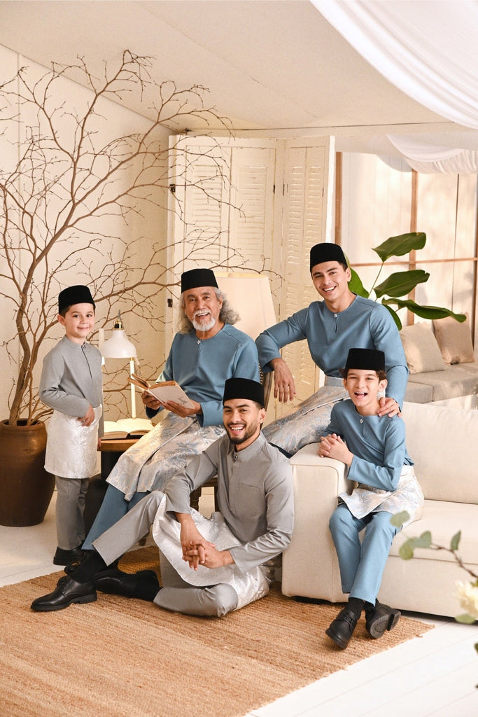 Baju Melayu Teluk Belanga Smart Fit - Artic Blue