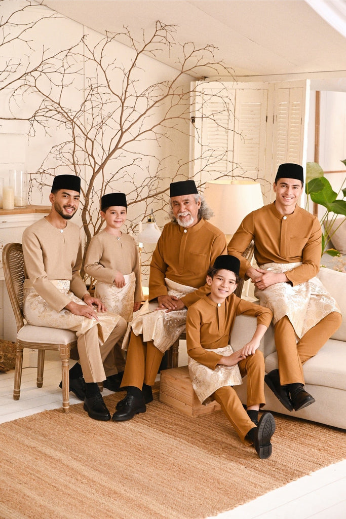 Baju Melayu Teluk Belanga Smart Fit - Sand Brown