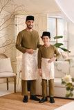 Baju Melayu Kids Teluk Belanga Smart Fit - Butternut Olive