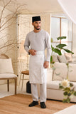Baju Melayu Teluk Belanga Smart Fit - Light Grey