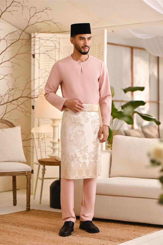 Baju Melayu Teluk Belanga Smart Fit - Rose Pink