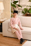 Baju Melayu Kids Teluk Belanga Smart Fit - Rose Pink