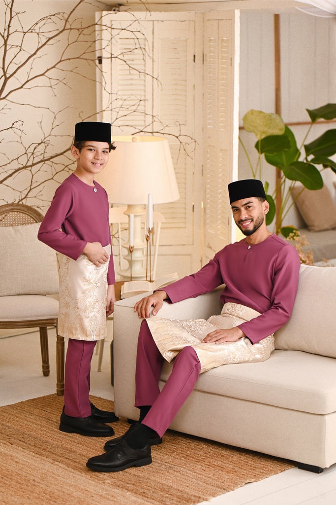 Baju Melayu Teluk Belanga Smart Fit - Berry