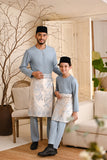 Baju Melayu Kids Teluk Belanga Smart Fit - Fog Blue