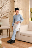 Baju Melayu Kids Teluk Belanga Smart Fit - Fog Blue