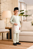 Baju Melayu Kids Teluk Belanga Smart Fit - Fog Green