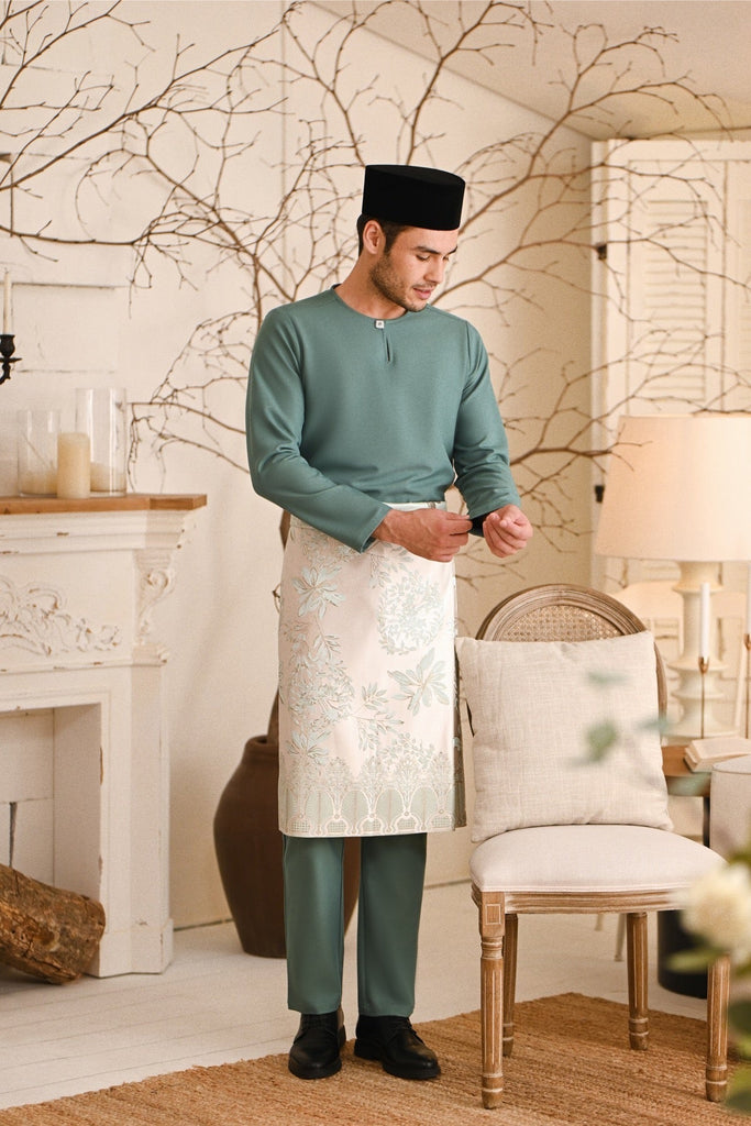 Baju Melayu Teluk Belanga Smart Fit - Sage Green – PUTIH.COM
