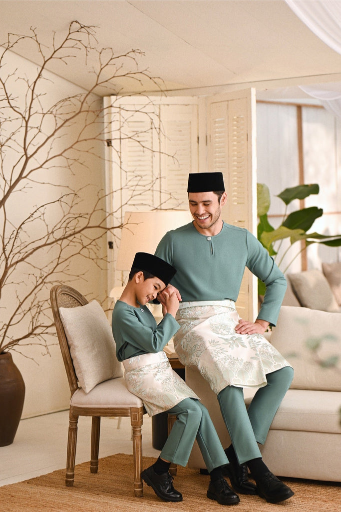 Baju Melayu Teluk Belanga Smart Fit - Sage Green – PUTIH.COM