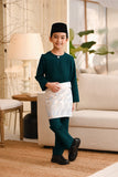 Baju Melayu Kids Teluk Belanga Smart Fit - Blue Green